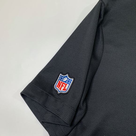 Las Vegas Raiders Shirt Mens M Black NFL OnField Blade Collar Nike Golf Polo - Picture 3 of 12